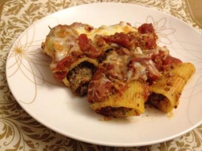 Baked Stuffed Pasta with Pumpkin or Hamburger
