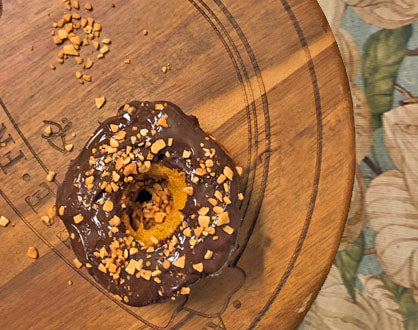 Baked Sweet Potato Donuts with Dark Chocolate & Coconut