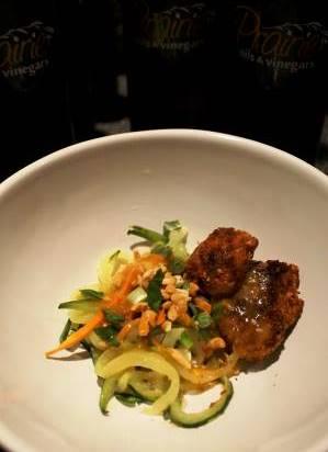 Orange Peanut Chicken Zucchini Pasta