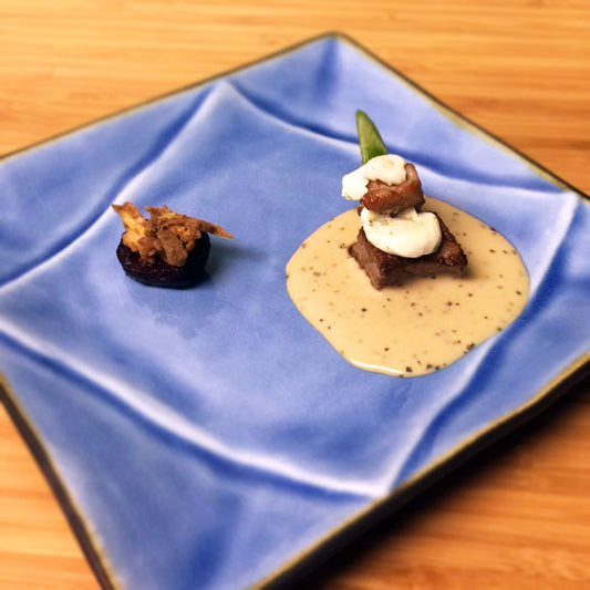 Mini Beef Cone stuffed with Herb Cream Cheese