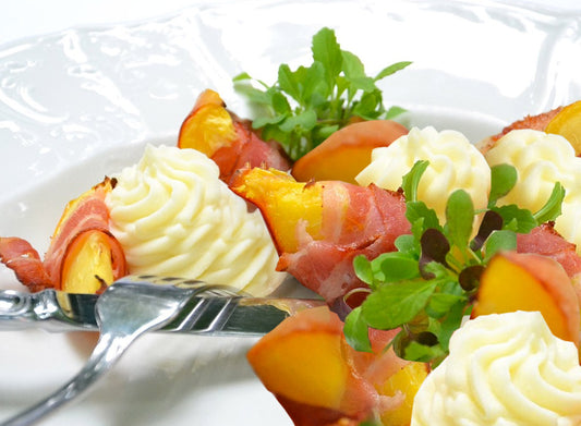 Bacon Wrapped Peach Dessert