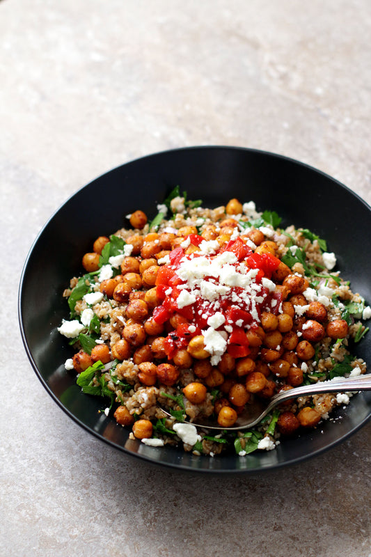 Spiced Bulghar Wheat with Roasted Peppers