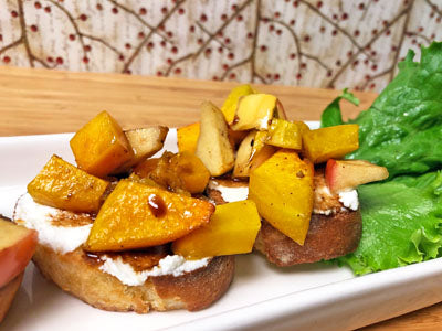 Butternut Squash Apple Bruschetta