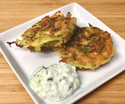 Carrot, Leek and Zucchini Fritters