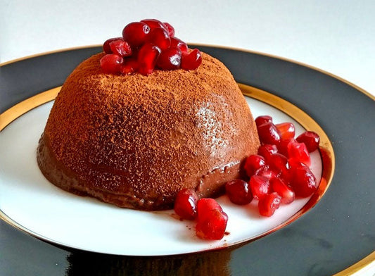 Chocolate-Pomegranate Panna Cotta