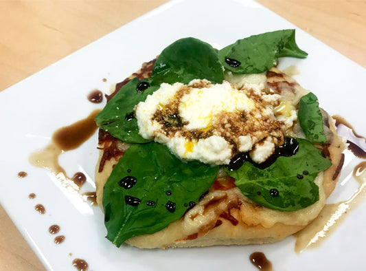 White Pizza with Spinach and Ricotta