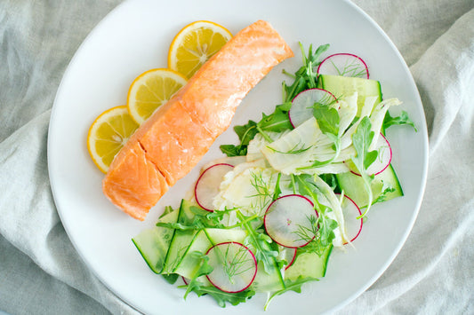 Olive Oil Poached Salmon with Fennel Salad