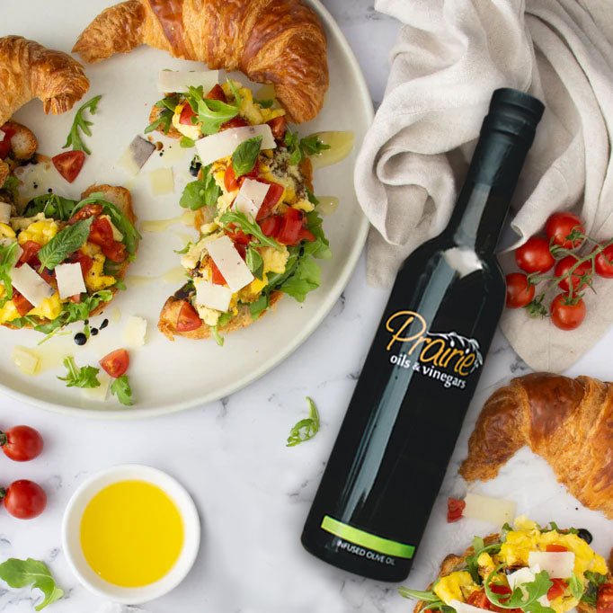 Pesto & Arugula Breakfast Croissants Prairie Oils & Vinegars