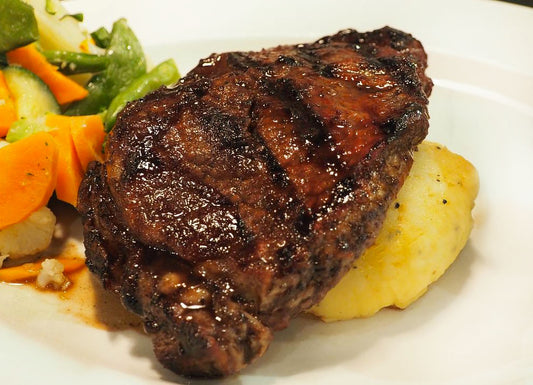Port and Fig Glazed Rib-Eye Steak