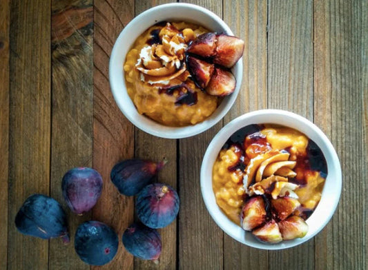 Pumpkin Rice Pudding with Glazed Figs