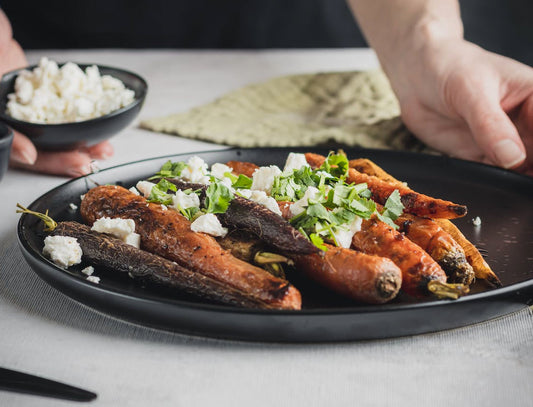 Roasted Balsamic Carrots with Goat Cheese