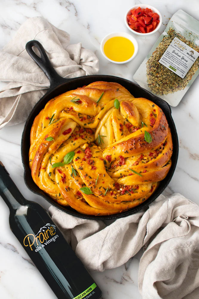Roasted Red Pepper & Herb Swirl Bread Prairie Oils & Vinegars