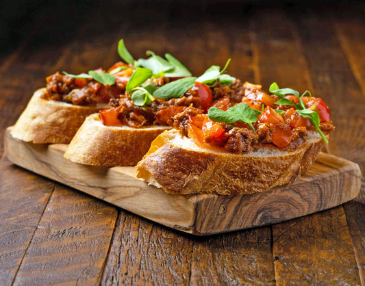 Rustic Bruschetta with Heirloom Tomatoes
