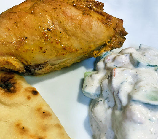 Tandoori Chicken & Raita (Indian Yogurt Sauce)