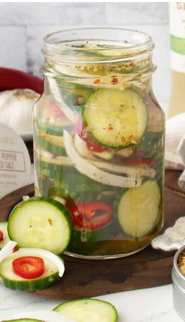 Zesty Pickled Cucumbers