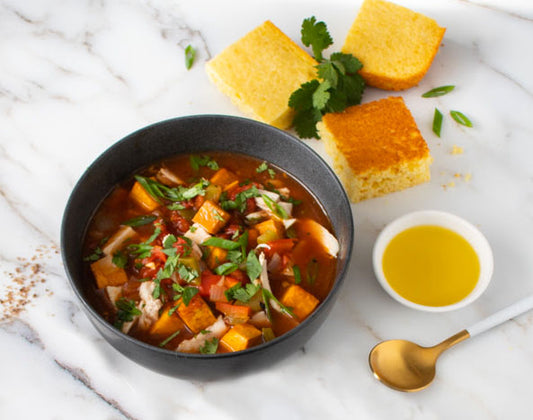 Zesty Sweet Potato & Chicken Soup