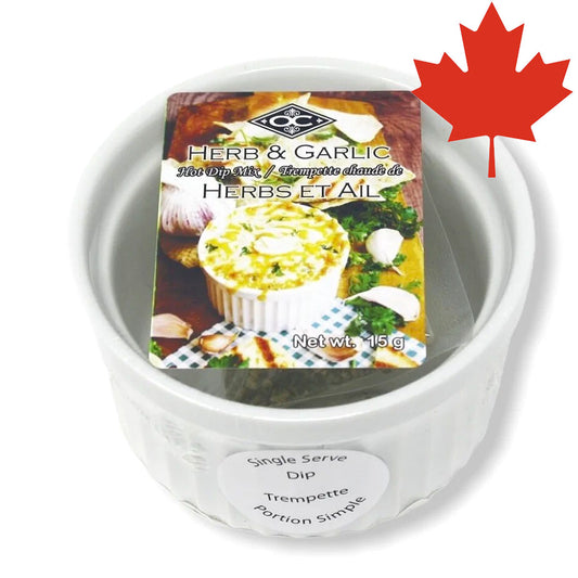 Orange Crate Ramekins with Dip Mix Garlic & Herb - Hot Dip Other Fine Foods