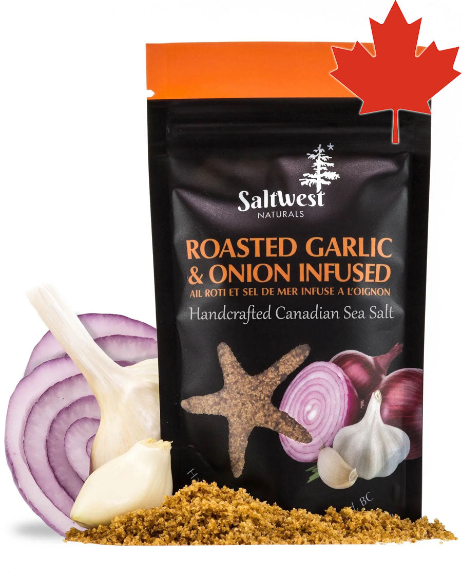 SaltWest Naturals Infused Sea Salts Roasted Garlic & Onion Infused Meat Rubs & Spices