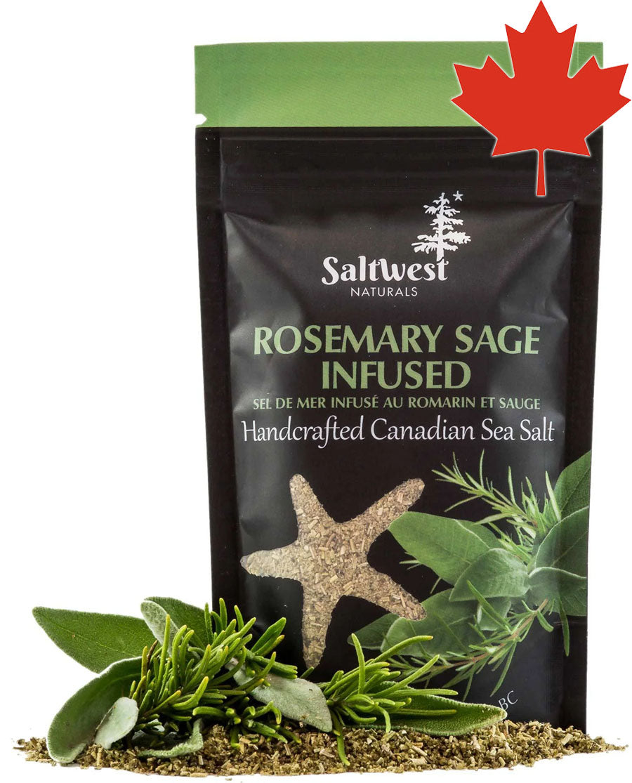 SaltWest Naturals Infused Sea Salts Rosemary Sage Infused Meat Rubs & Spices