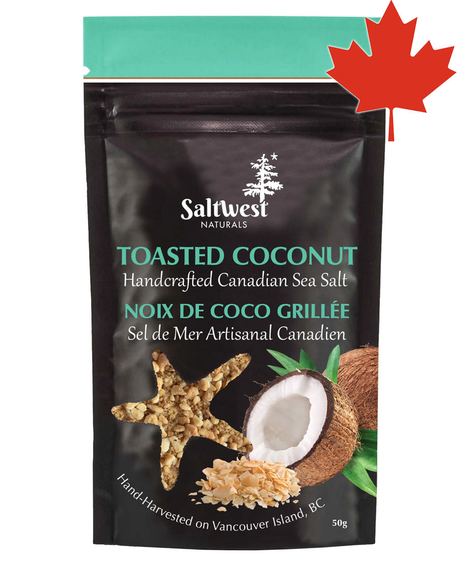 SaltWest Naturals Infused Sea Salts Toasted Coconut Meat Rubs & Spices