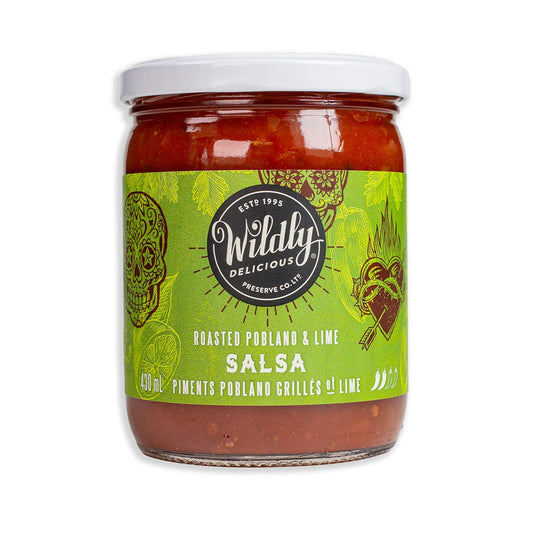 Wildly Delicious Salsa Roasted Poblano & Lime Condiments & Sauces