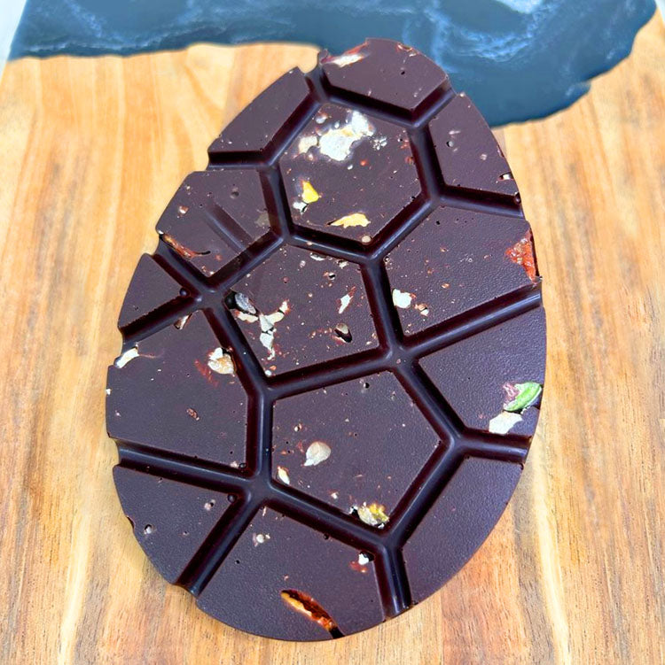 Decadence Chocolates Chocolate Cracked Egg Dark Chocolate with Nuts