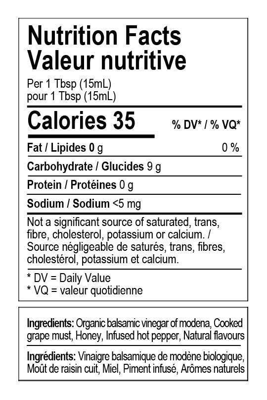 Habanero & Honey Vinegar Gourmet Oils & Vinegars