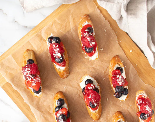 Crostini Dolce with Marinated Berries