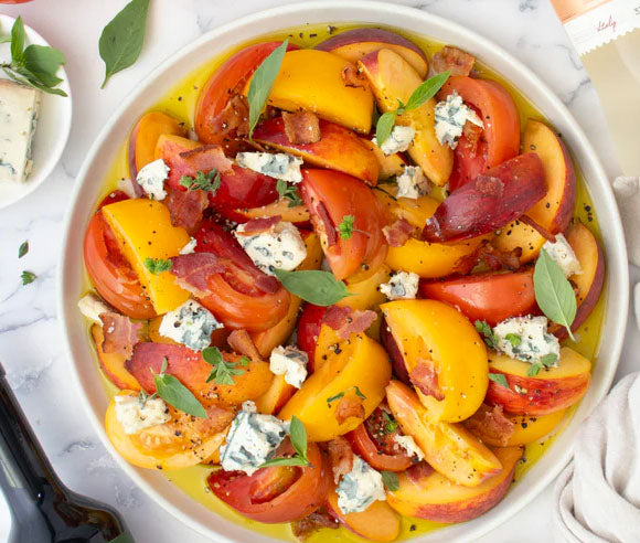 Tomato, Peach and Bacon Salad