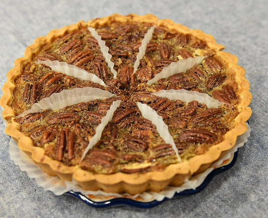 Pumpkin Pie with Bourbon Pecans