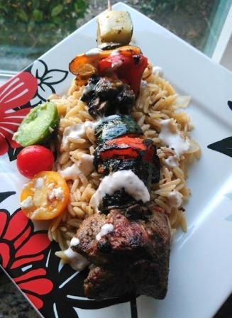 Rosemary Grilled Lamb (or Pork) Kabobs