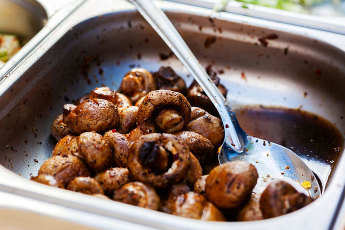 Spiced Rosemary Marinated Mushrooms