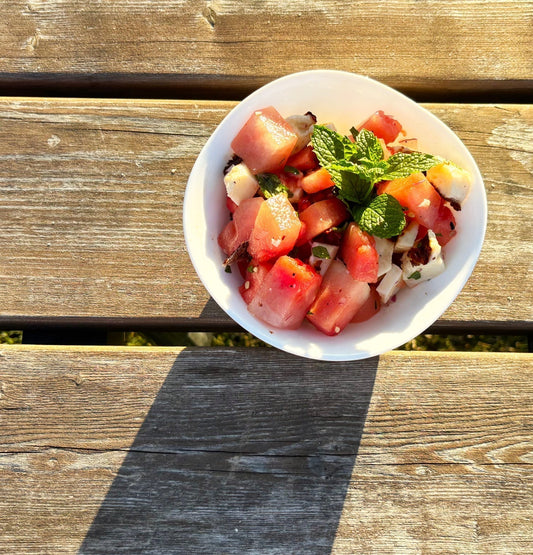 Watermelon & Grilling Cheese Appetizer