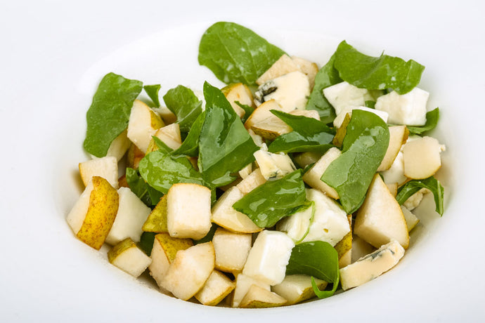 Buttery Apple and Pear Spinach Salad