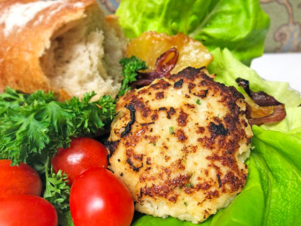 Asian Cod Burgers with Grilled Pineapple