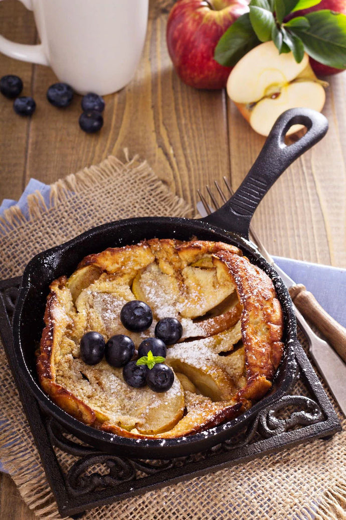 Baked Apple and Bacon Skillet Pancake