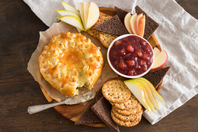 Baked Camembert with Herb Winter Fruit Compote