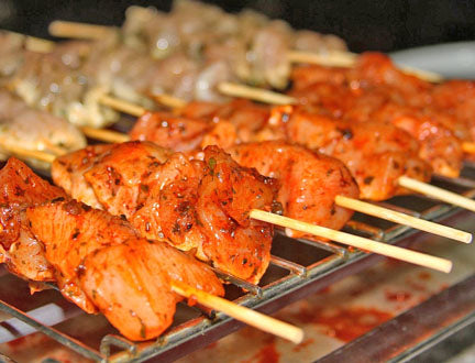 Pineapple Balsamic Chicken Kabobs