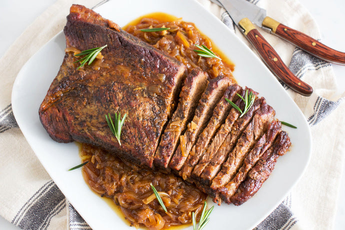Brisket with Sherry Braised Onions