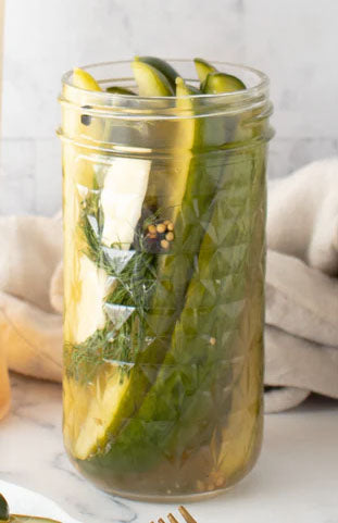 Champagne Wine Vinegar Pickled Cucumbers