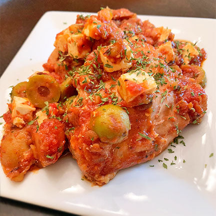 Greek Chicken, Potato and Olive Stew