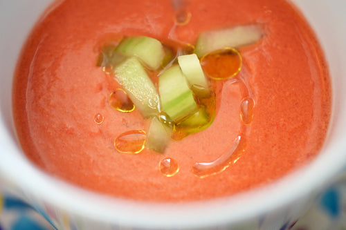 Gazpacho with Persian Lime Olive Oil