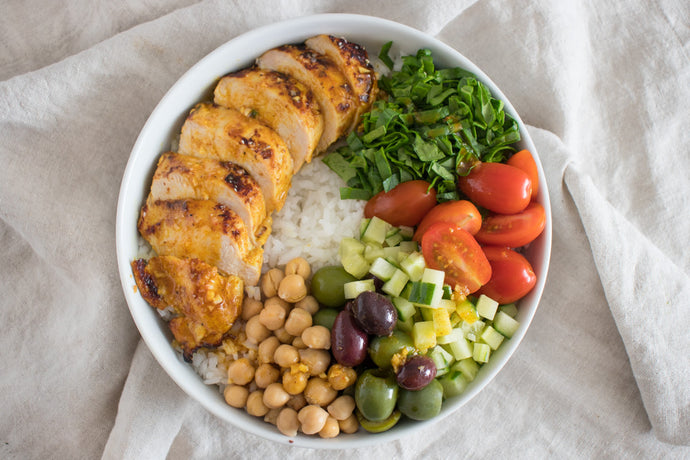 Mediterranean Chicken and Rice Bowls