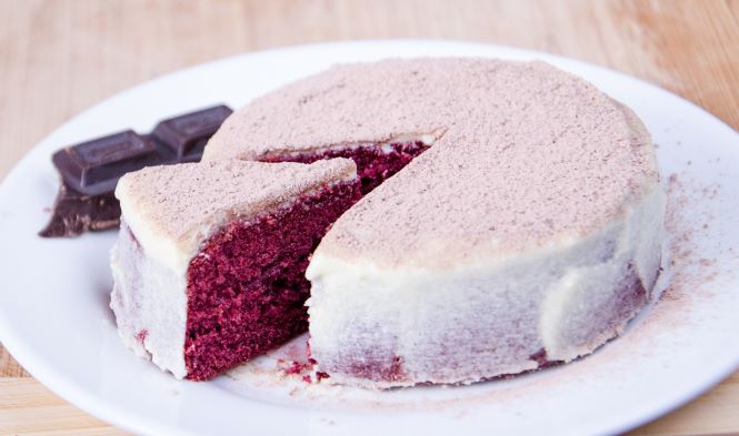 Dark Chocolate Balsamic Red Velvet Cake