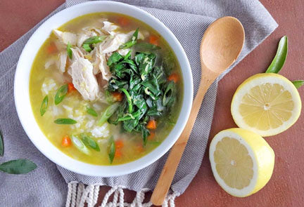 Spring Citrus and Garlic Chicken Soup