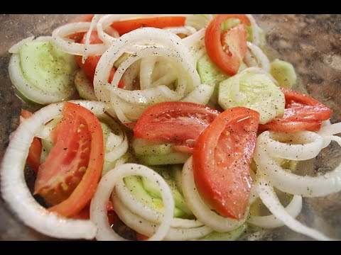 Summer Tomato, Onion, and Cucumber Salad