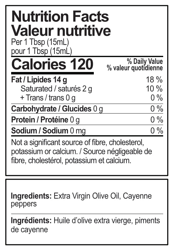 Cayenne Pressato Olive Oil