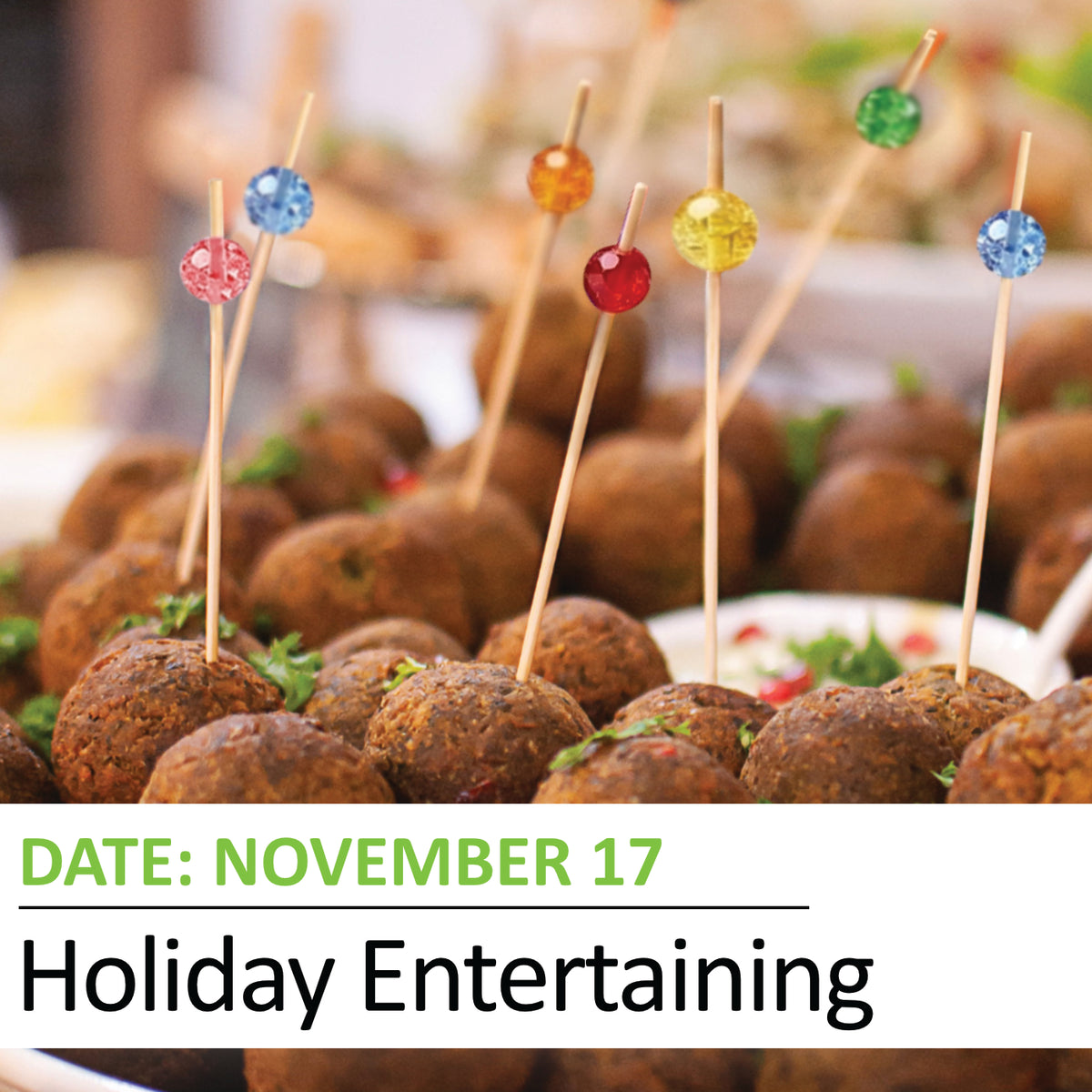 Nov 17 Holiday Entertaining Cooking Class