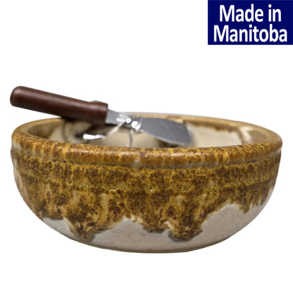 Pottery Bowl with Spreader
