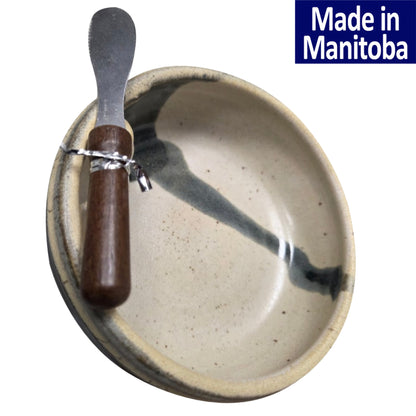Pottery Bowl with Spreader